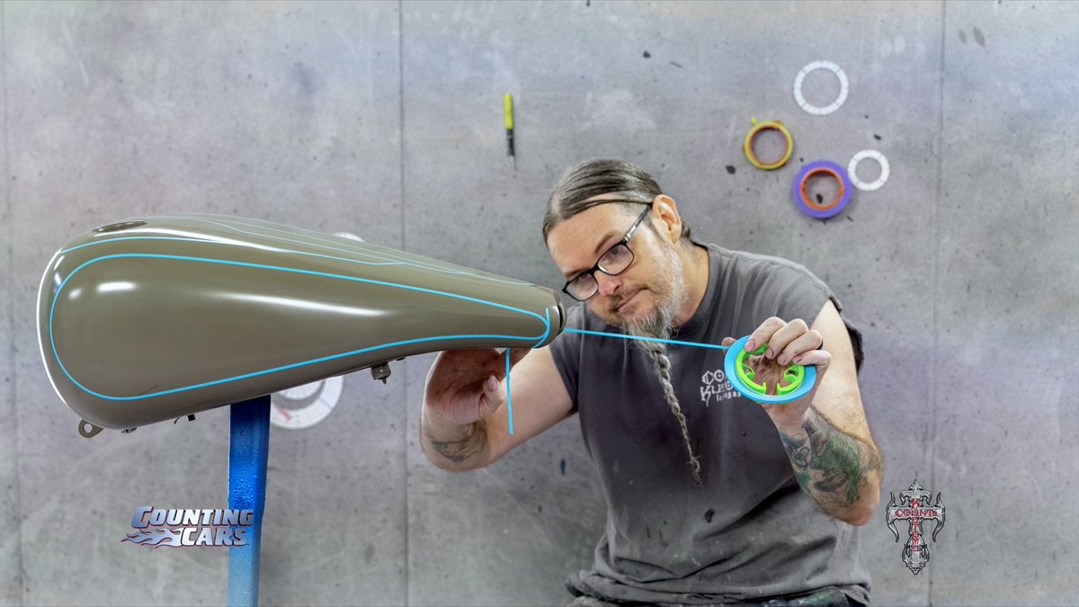 CountsKustoms's tweet photo. @RyanAtCounts swears by FBS tapes because they produce the cleanest lines on our rides. Amazing paint is soon to follow whenever we are taping up another cool project here at Count’s Kustoms. And we always love seeing them at @SEMASHOW! #sema #fbstapes @DannyCountKoker https://t.co/mKUqm6OJAC