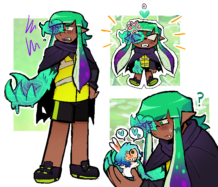 Silly_inklingg's tweet image. first artfight attackkk eh heh he he hehe 🧪🍦 #artfight #yumeship