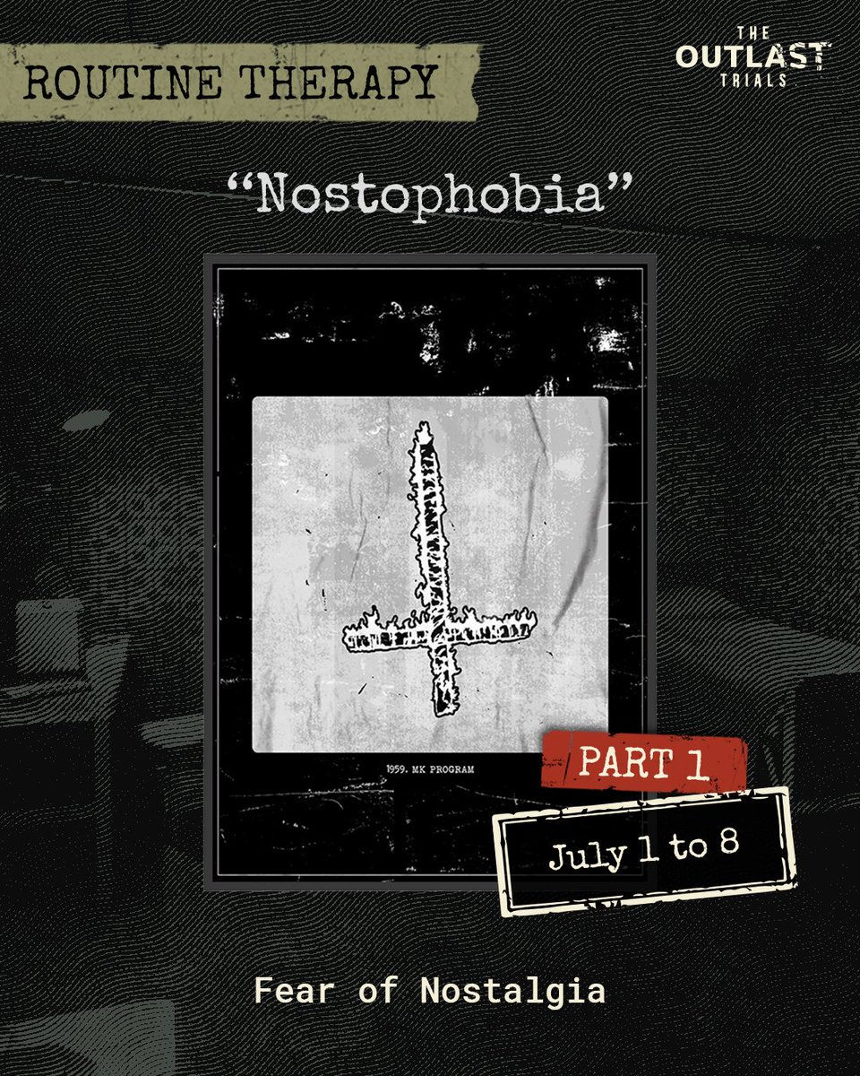 TheRedBarrels's tweet image. Only the past can prepare you for this NEW Routine Therapy! 📹 Notophobia takes #TheOutlastTrials back to how things used to be... Basic Items, No Rigs, No Psychosis, No Locks, No Specialists, Shorter Battery Life, and More Documents 📂
How are you liking these Trials so far!?