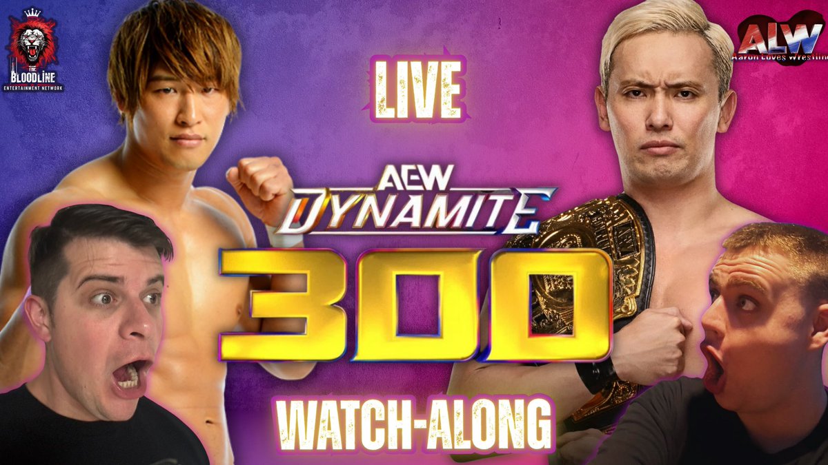 aaronloveswrestling (@a_l_w_podcast) on Twitter photo Join me and <a href="/JonnyAutism/">Jonny Autism</a> for #AEWDynamite300 watch-along!
The All Elite Predictions Championship is on the line!
How can you play?
Simply join us in the live chats and before the show or before each match predict who you think is going to win.
The one with the most picks Join me and <a href="/JonnyAutism/">Jonny Autism</a> for #AEWDynamite300 watch-along!
The All Elite Predictions Championship is on the line!
How can you play?
Simply join us in the live chats and before the show or before each match predict who you think is going to win.
The one with the most picks