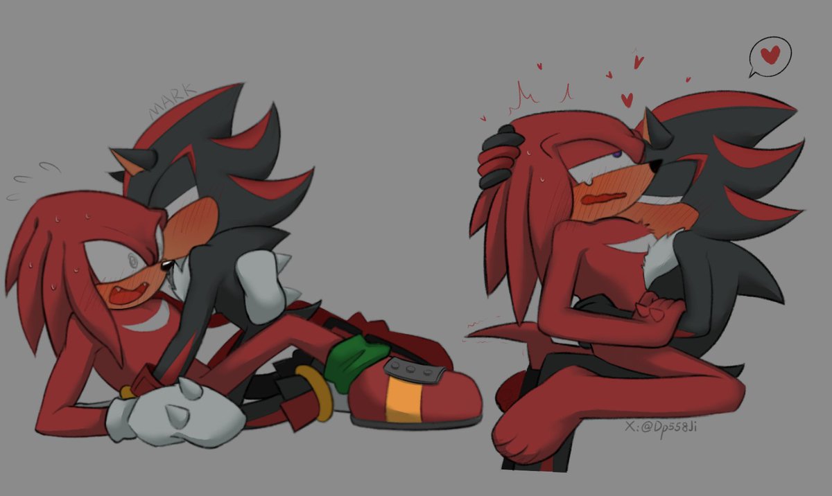 依旧黑红🖤❤️🖤
#knuxadow 
#KnucklesTheEchidna 
#ShadowTheHedgehog