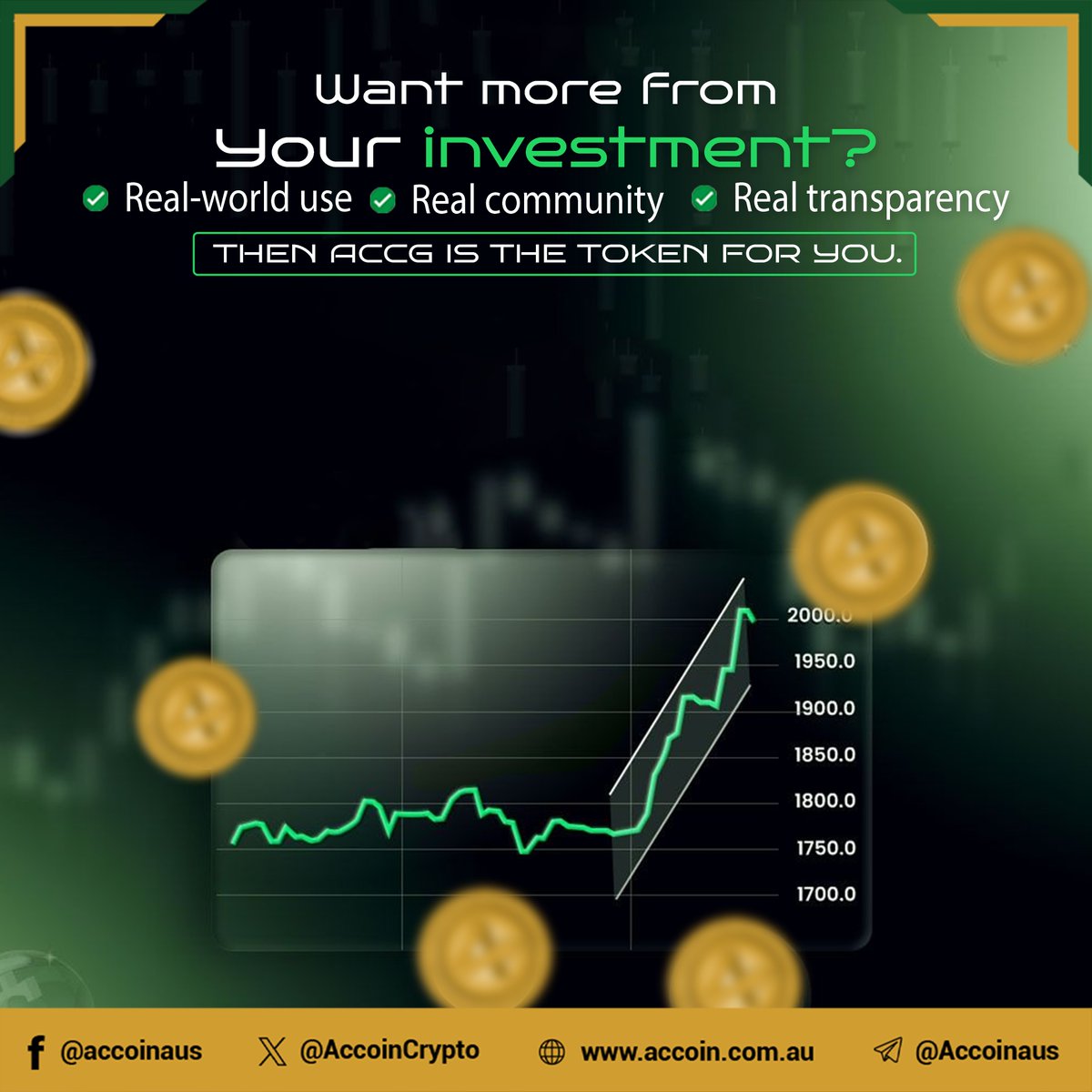 AccoinCrypto's tweet photo. π° Want more from your investment?
Look beyond the hype β choose value that lasts. πΏ
Built on the trusted BEP-20 standard, ACCG powers a smarter, greener future in finance. ππ
Trade Nowπ
https://t.co/IUQGY92yNm
#ACCG #Accoin #Diddy #BTC #elonvstrump #Elon https://t.co/dnyhc23T4e