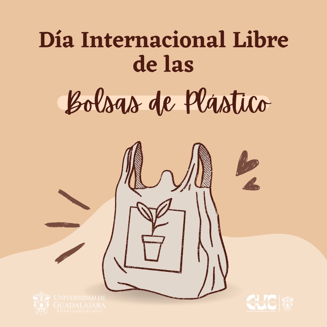 Centro Universitario de la Costa (@cucosta) on Twitter photo ๐ฌ๐ ๐ซ๐ฬ๐ ๐ฐ๐๐๐๐๐๐๐๐๐๐๐๐ ๐ณ๐๐๐๐ ๐
๐ ๐ฉ๐๐๐๐๐ ๐
๐ ๐ท๐๐ฬ๐๐๐๐๐
Se celebra cada 3 de julio con el objetivo de crear conciencia sobre el impacto negativo de las bolsas de plรกstico en el medio ambiente y promover el uso de alternativas sostenibles. ๐ฌ๐ ๐ซ๐ฬ๐ ๐ฐ๐๐๐๐๐๐๐๐๐๐๐๐ ๐ณ๐๐๐๐ ๐
๐ ๐ฉ๐๐๐๐๐ ๐
๐ ๐ท๐๐ฬ๐๐๐๐๐
Se celebra cada 3 de julio con el objetivo de crear conciencia sobre el impacto negativo de las bolsas de plรกstico en el medio ambiente y promover el uso de alternativas sostenibles.