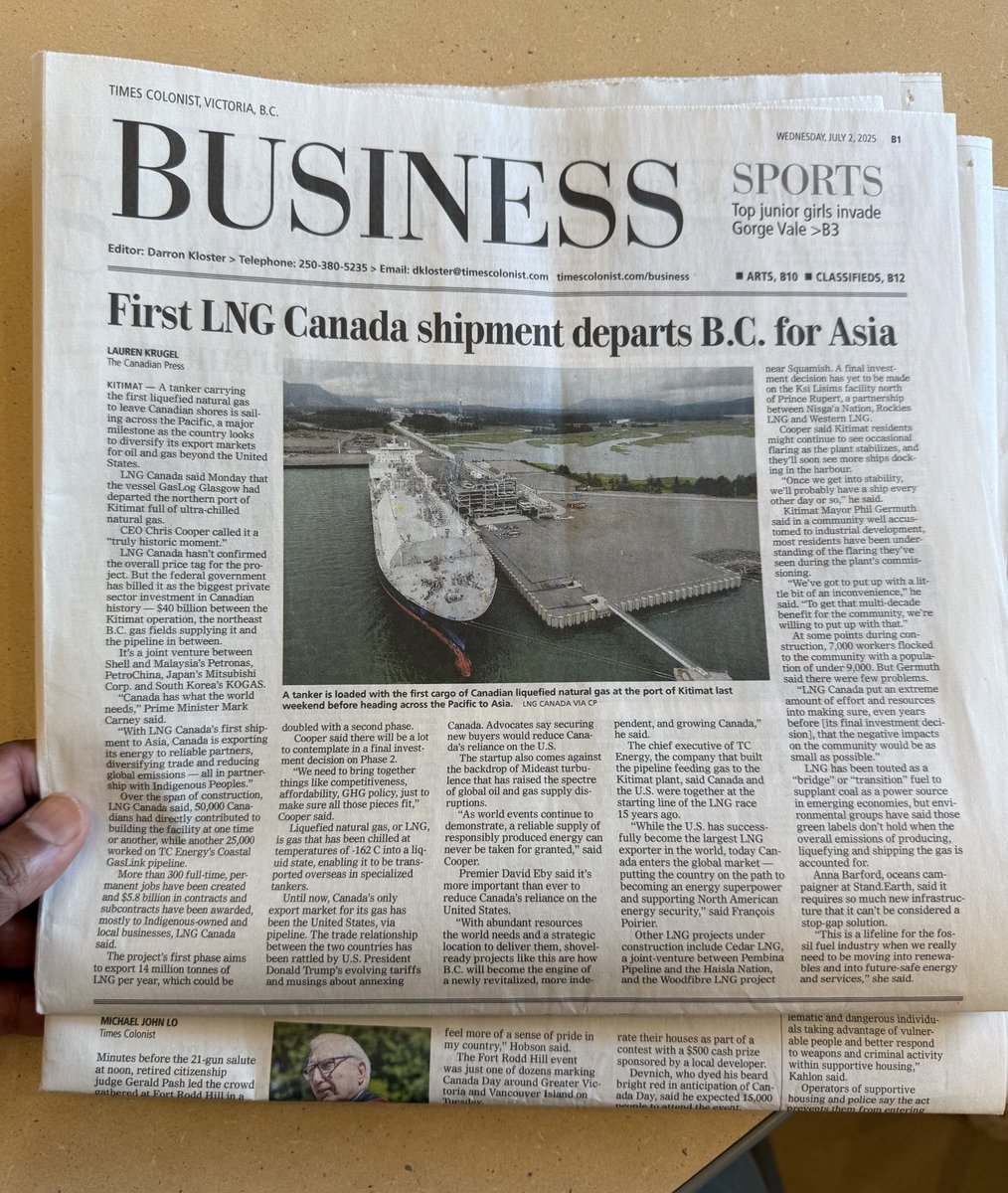 thomasg_grizzle's tweet photo. Should frame this, history in the making 🚢  LNG Canada 

LFG 🔥 Nat Gas is the country’s future, there is NO second best https://t.co/Mqzx4CElew