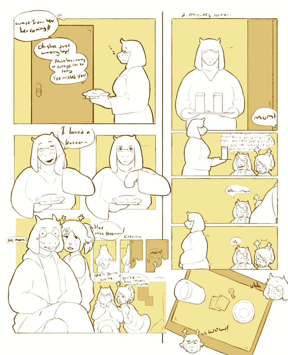 ROSEANN_FDPROP's tweet image. the ever supportive but protective Toriel #dessriel #deltarune