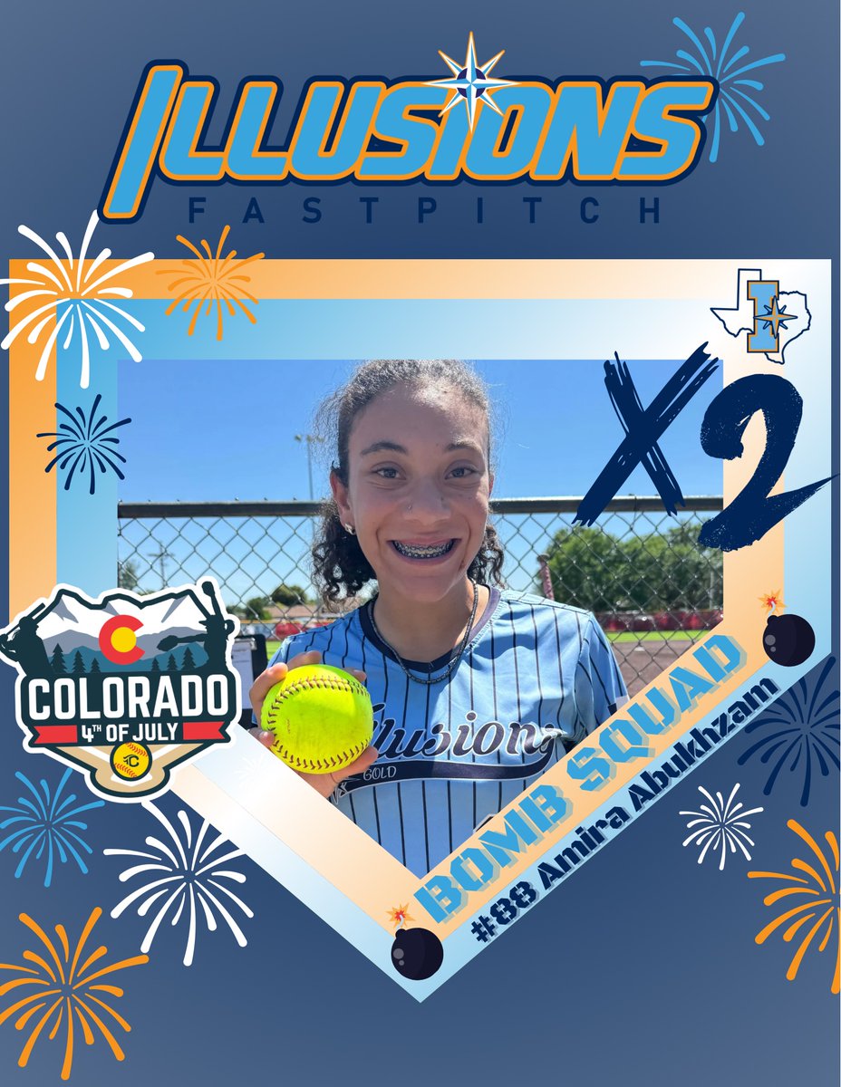 #88 Amira Abukhzam, Trinity Valley Commit brought the HEAT to Colorado!!🔥 
She hit her 2nd home run of the week today!🥎🎇💣 #IllusionsGoldElite #LeadTheWay #COSparkler2025 #Classof2027