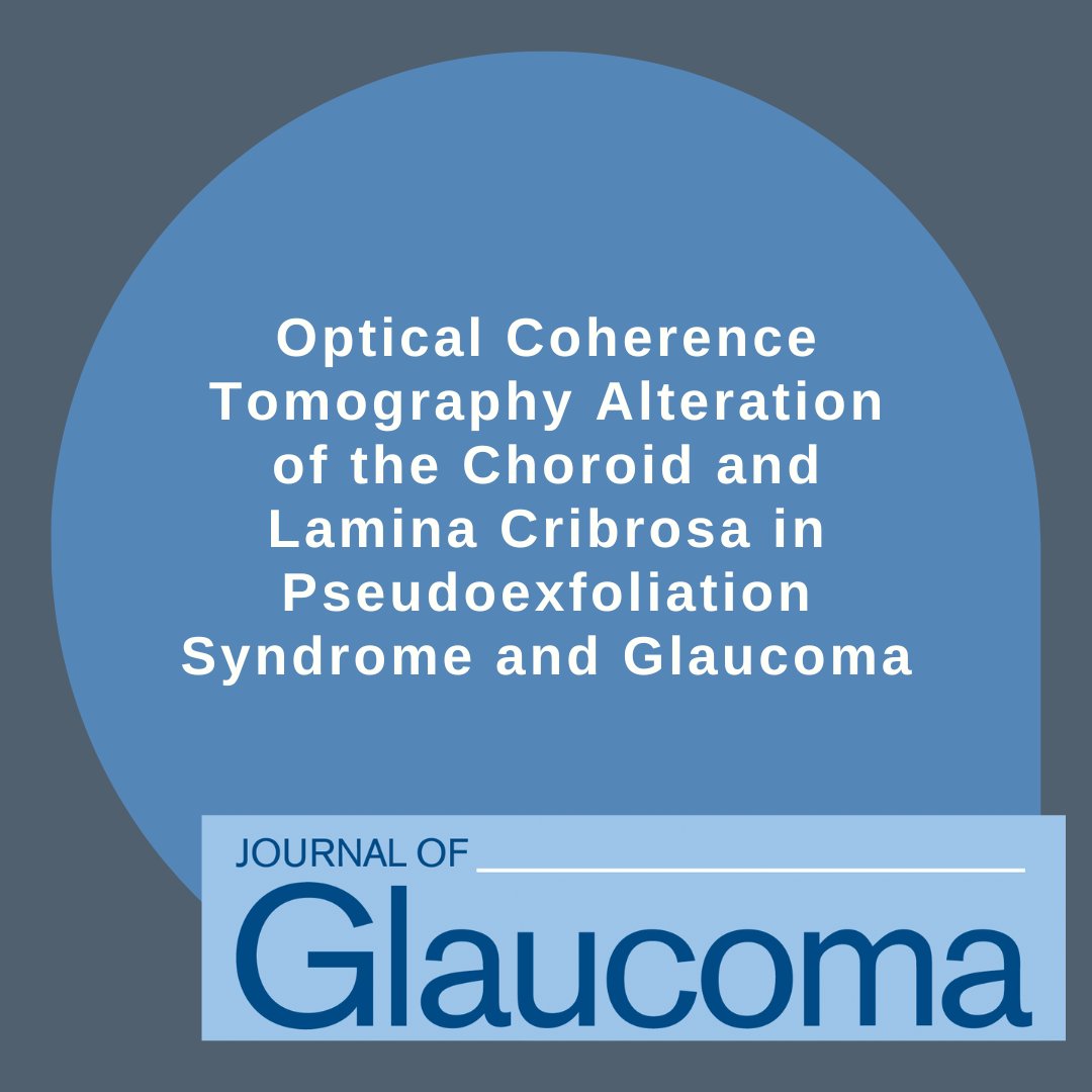 Journal of Glaucoma (@jogjournal) on Twitter photo NEW ARTICLE: “Optical Coherence Tomography Alteration of the Choroid and Lamina Cribrosa in Pseudoexfoliation Syndrome and Glaucoma” by Fekrazad, Gouravani, Hassanzadeh et al.
Read more: bit.ly/4ewXSun
<a href="/WorldGlaucoma/">World Glaucoma Association (WGA)</a>
#JoG #JournalOfGlaucoma NEW ARTICLE: “Optical Coherence Tomography Alteration of the Choroid and Lamina Cribrosa in Pseudoexfoliation Syndrome and Glaucoma” by Fekrazad, Gouravani, Hassanzadeh et al.
Read more: bit.ly/4ewXSun
<a href="/WorldGlaucoma/">World Glaucoma Association (WGA)</a>
#JoG #JournalOfGlaucoma