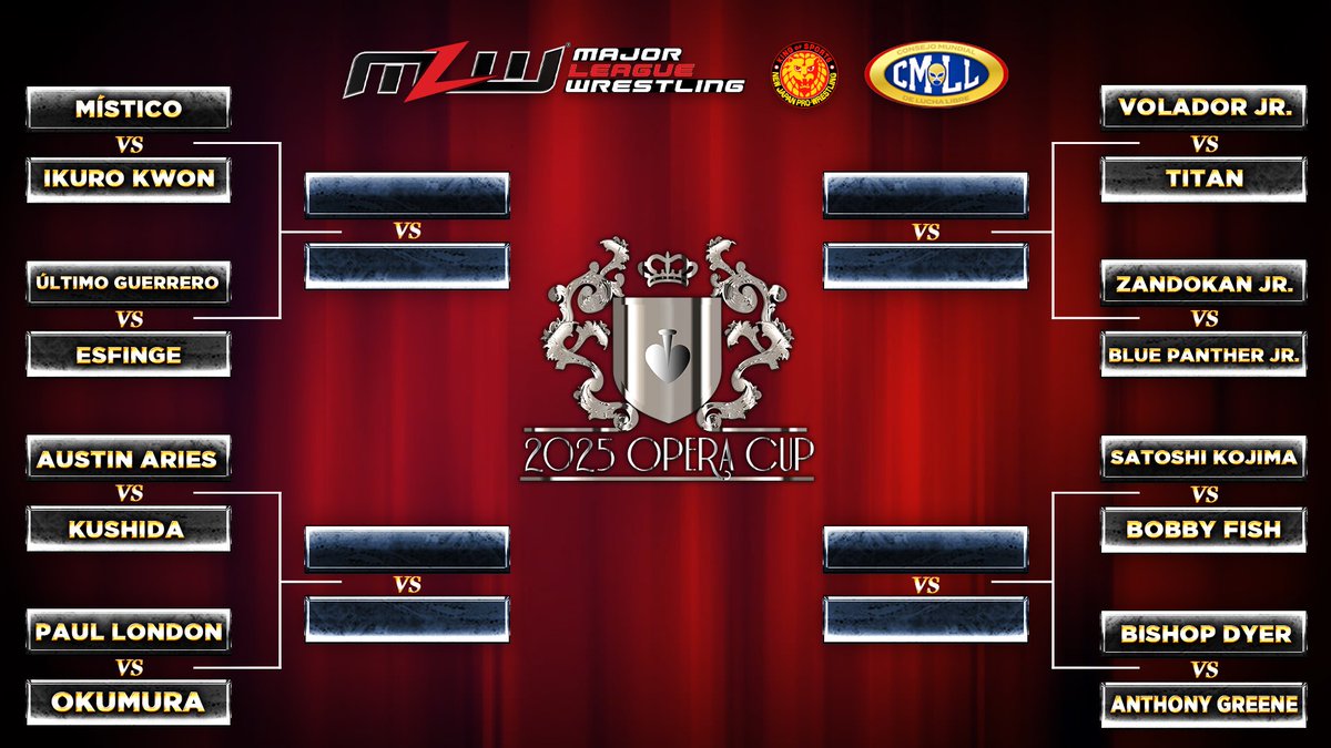 MLW's tweet image. The historic Opera Cup 🏆 tournament tips off Saturday, Aug. 9 at MLW Blood & Thunder!
Set a reminder to watch it FREE:
▶️ YouTube.com/@MLW