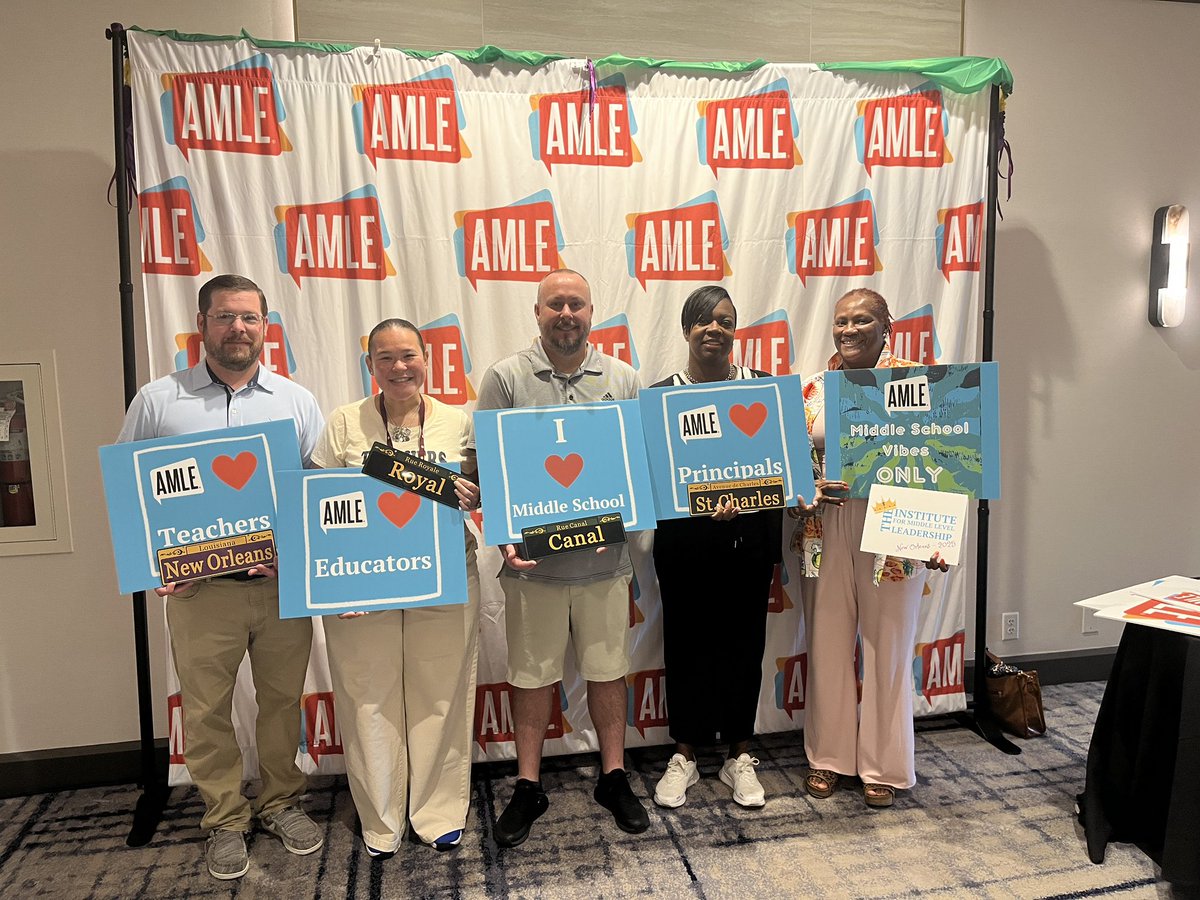 CWBrown1997's tweet photo. NOLA owes us nothing! An amazing educational time was had! Thanks @AMLE for the leadership PD ~ we are energized, refreshed, & ready for 2025-26 ~ definitely looking forward to returning @ELWMS #LetsGoWolfPack https://t.co/2k8y3RXhtQ
