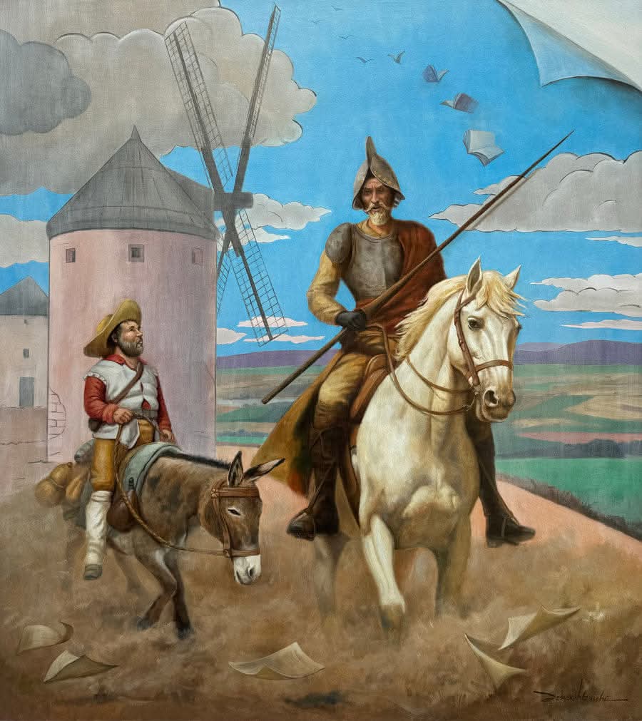 ӨГЛӨӨНИЙ МЭНД - Bom dia 🇧🇷

"Don Quixote and the Mill - Дон Кихот ба тээрэм"

Бразилийн зураач Яссир Валзакхигийн бүтээл

Jesser Valzacchi (b.1983) Бразилийн орчин үеийн нэртэй зураач, төрөл бүрийн сэдвээр зурдаг.