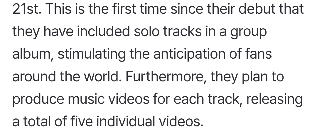 TXT_13EOMGYU's tweet photo. IT'S CONFIRMED THAT TXT WILL RELEASE 5 MVs FOR EACH MEMBER'S SOLO TRACKS????? 
so we will get 6 MVs in total including the title track, this album is crazyyyyy 😭😭🔥🔥 https://t.co/dJajJ4d5nc