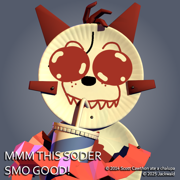 _Jackwald_'s tweet image. #FNaF #FNaF2 My fanmade Paper Pal Chica and Foxy designs/models!
Lighting by UFMP.
