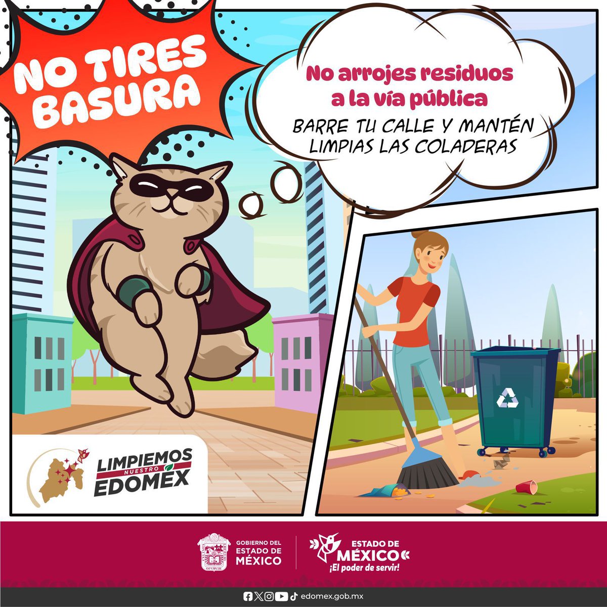 SS_Edomex's tweet photo. 🫵  ⛈️ Tú puedes contribuir a evitar encharcamientos. 

🗑️ ♻️ Evita tirar basura y deposita tus desechos en los contenedores designados. 

#LimpiemosEdoMéx https://t.co/TAhLdI1o6B