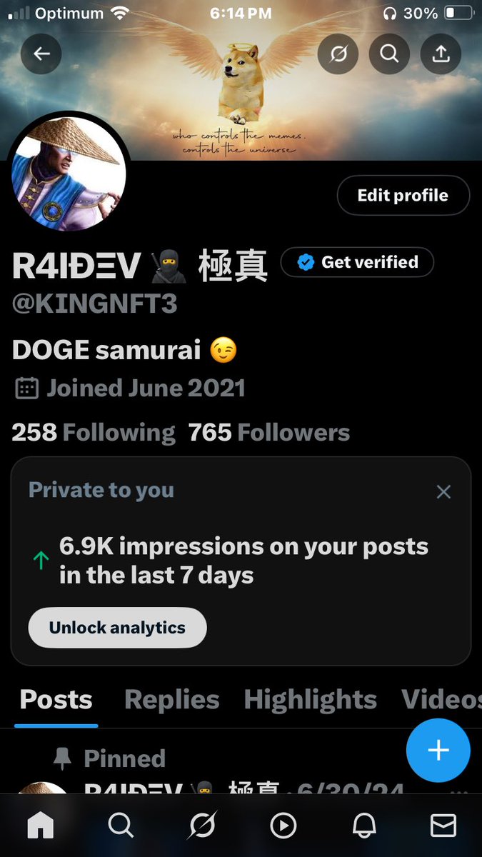 DOGERAIDEN's tweet photo. Bro 6.9k impressions last 7 days 🤷♂️
Such luky numbers
Wow ☺️#freeware #hashtag #doublehashtag
#imnotpayingtobecensoredbroski https://t.co/UN3X6znfBV
