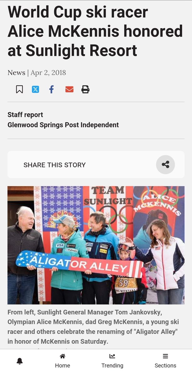 So excited for Alice and fortunate to have had the opportunity to brush shoulders with her in my career, including the Aligator Alley trail dedication...she took about 20 runs with the kids on this visit. Go Gator!