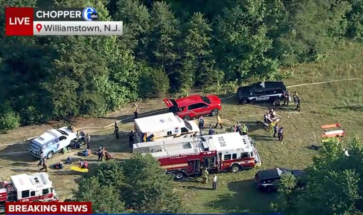 BREAKING: Small plane carrying 14 people crashes near airport in Gloucester County, New Jersey - WPVI
