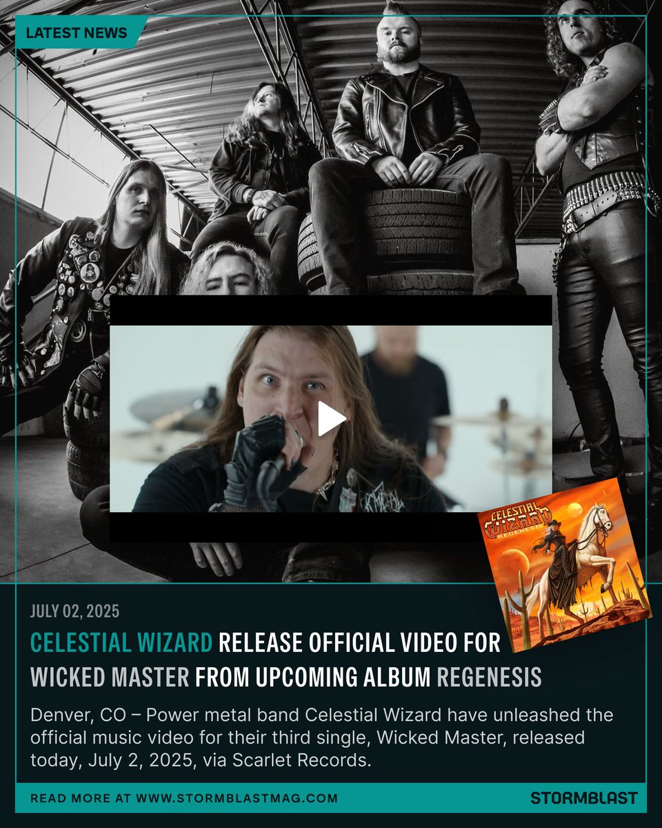 stormblastmag's tweet image. Celestial Wizard Release Official Video for Wicked Master from Upcoming Album Regenesis @ScarletRecords  stormblastmag.com/post/celestial…