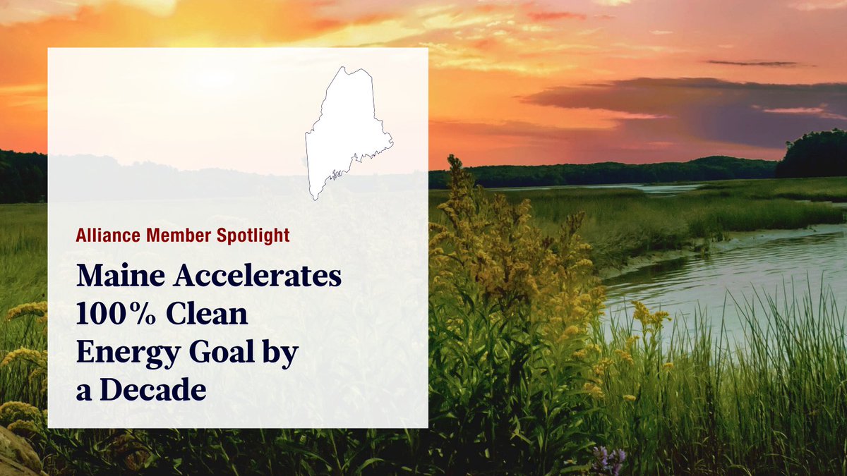 U.S. Climate Alliance (@usclimate) on Twitter photo Maine just moved up a major climate target by a whole decade.
After directing her administration to accelerate Maine’s previous goal, <a href="/GovJanetMills/">Governor Janet Mills</a> last month signed legislation codifying a new target of 100% clean energy by 2040.
Learn more ⬇️
mainepublic.org/climate/2025-0… Maine just moved up a major climate target by a whole decade.
After directing her administration to accelerate Maine’s previous goal, <a href="/GovJanetMills/">Governor Janet Mills</a> last month signed legislation codifying a new target of 100% clean energy by 2040.
Learn more ⬇️
mainepublic.org/climate/2025-0…