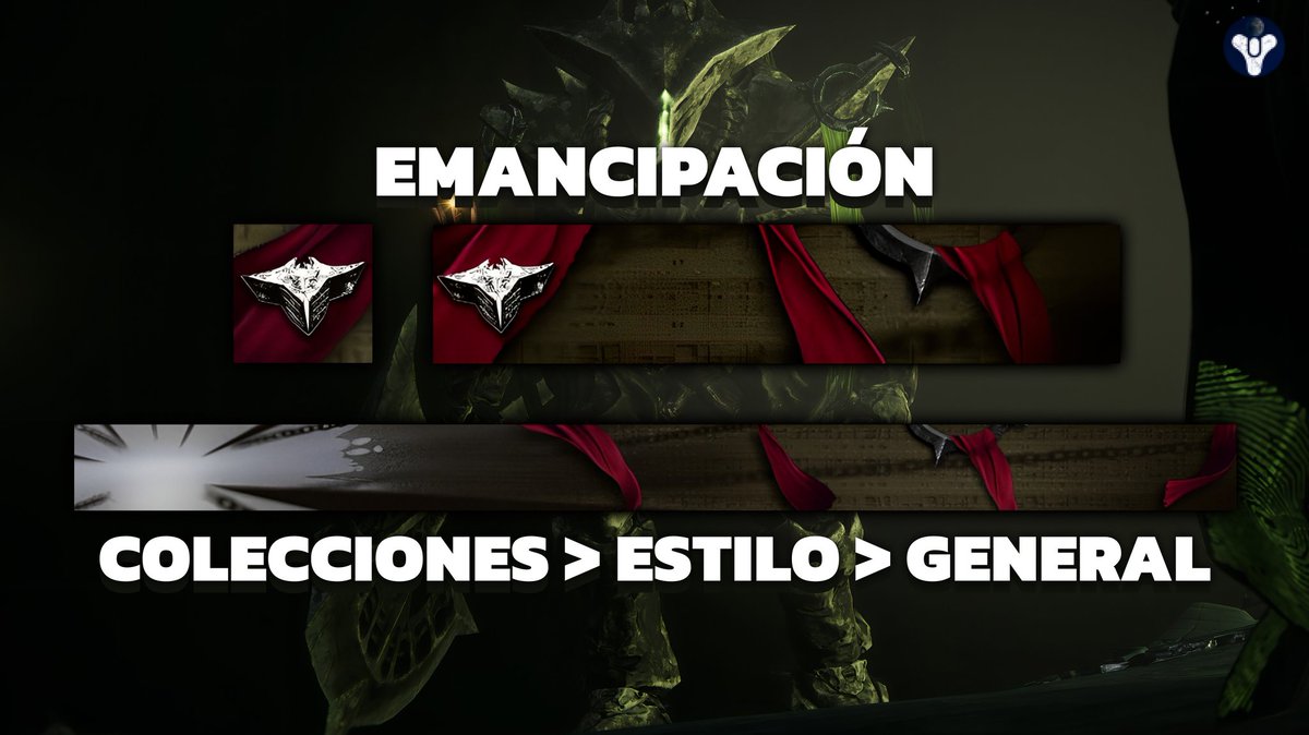 NUEVO: El emblema "Emancipación" ya está disponible. | #Destiny2

Ve a Colecciones > Estilo > General.