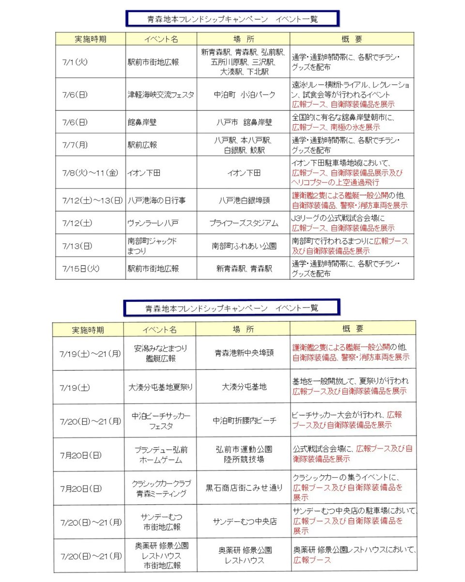 aomori_PCO's tweet image. 🌻市街地広報スケジュール🌻
令和7年度陸海空自衛隊サマーキャン・青森地本フレンドシップキャンペーン⭐️

#青森ちほん の各事務所は県内各地で市街地広報を行っております！
7・8月のスケジュールはこちらのチラシを確認してください

#夏 #サマー #フレンドシップ #イベント #広報 #自衛隊 #青森
