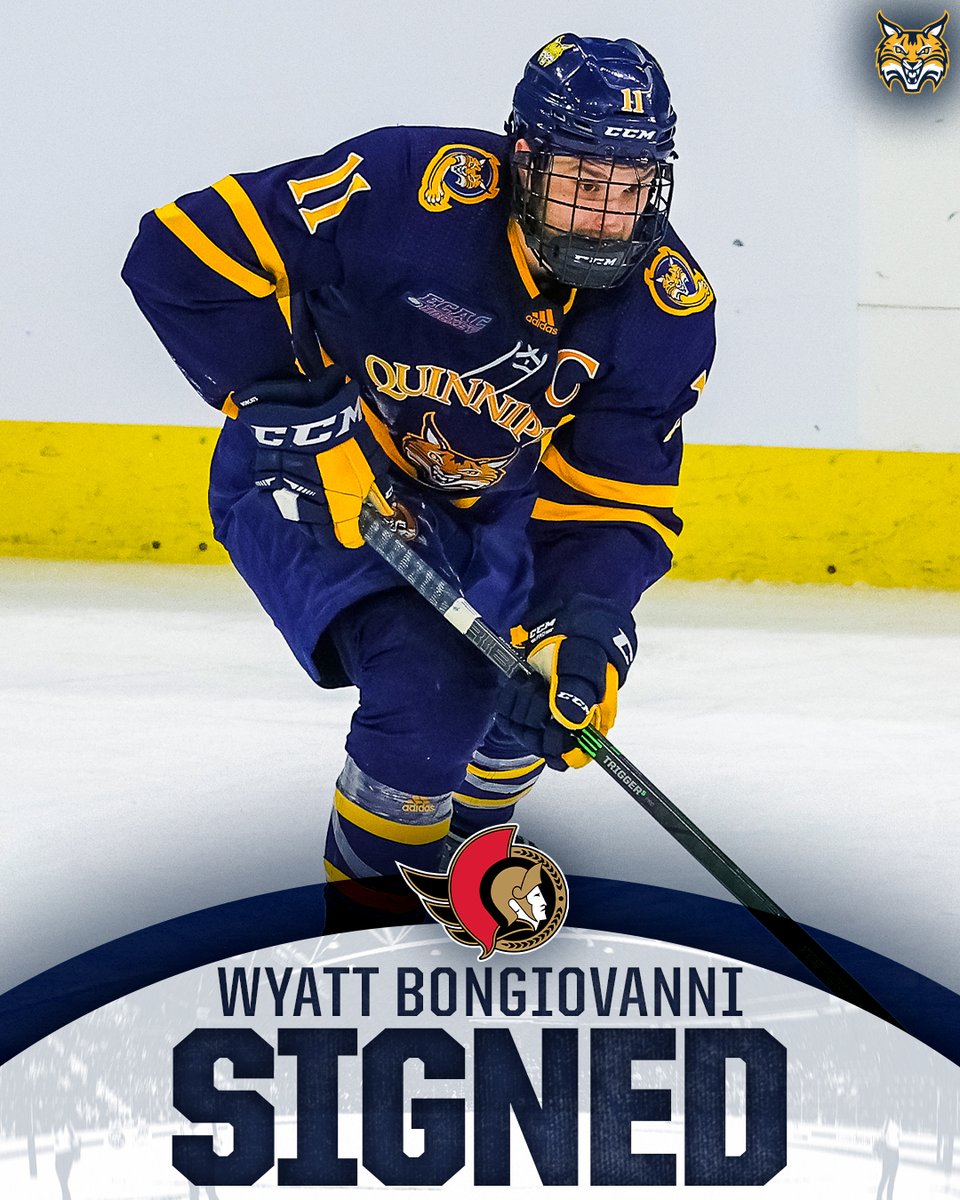Quinnipiac Men's Ice Hockey (@qu_mih) on Twitter photo Bonjo's back in the Sens organization, signing a one-year, two-way deal with Ottawa!
#BobcatNation x <a href="/Senators/">Ottawa Senators</a> Bonjo's back in the Sens organization, signing a one-year, two-way deal with Ottawa!
#BobcatNation x <a href="/Senators/">Ottawa Senators</a>