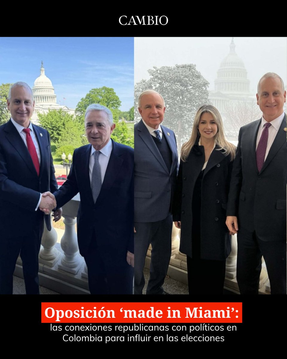En el álbum de la derecha colombiana no puede faltar la foto con Mario Díaz-Balart, el congresista de Florida que se volvió 'rockstar' del uribismo en el exilio.

Su influencia sobre Colombia no solo es real, sino estratégica.

Abrimos hilo 🧵