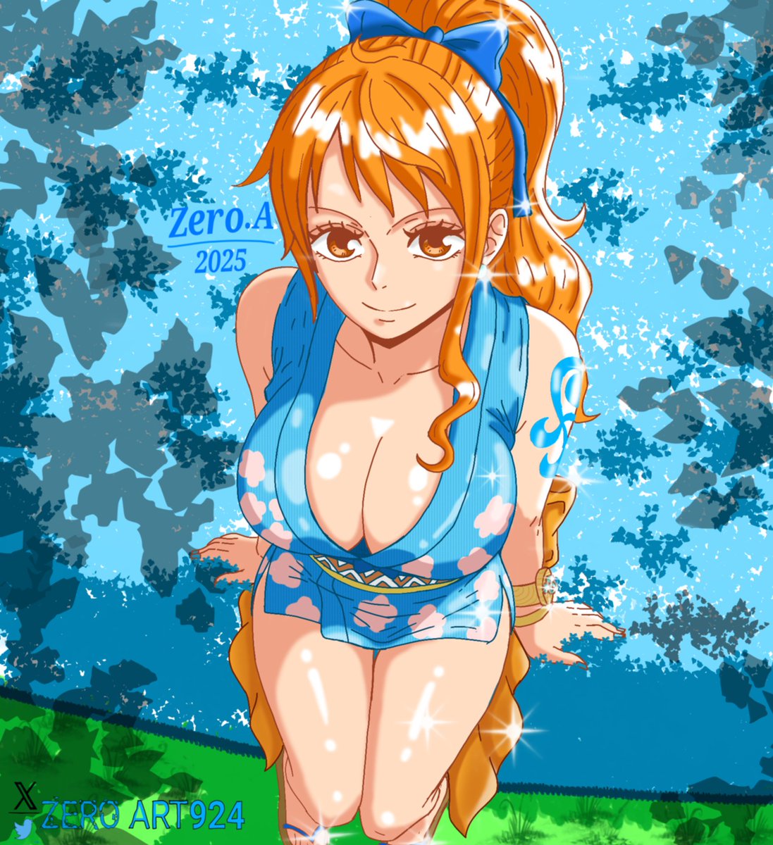 HAPPY BIRTHDAY NAMI 🧡🧡🧡🧡
#ナミ誕生祭2025 
#ONEPIECE 
#fanart