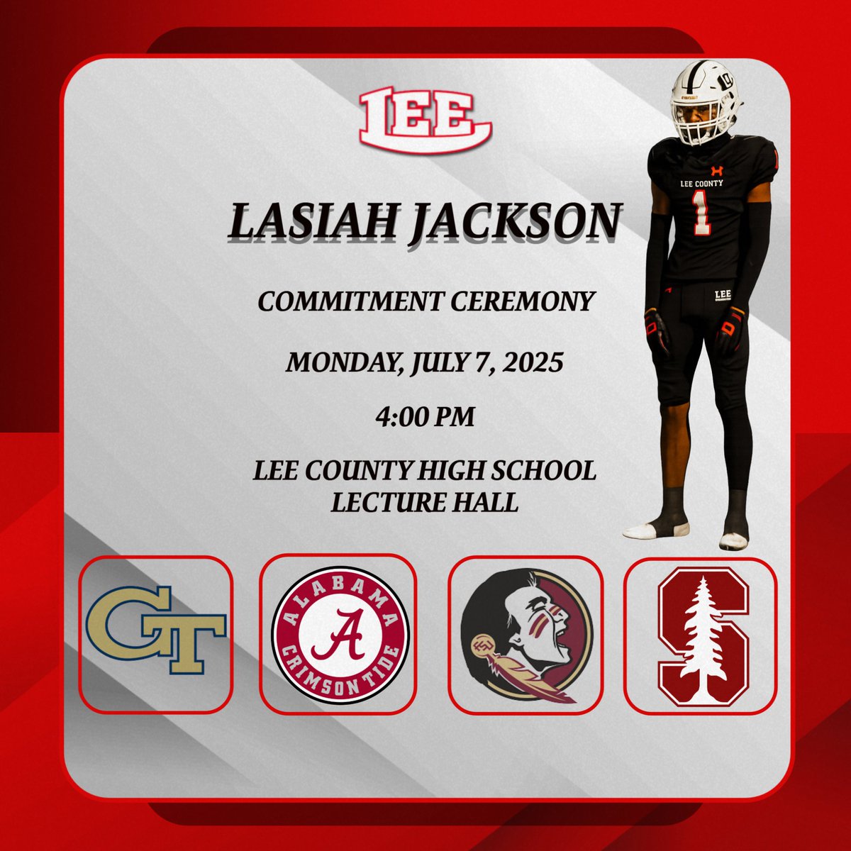 Join us on July 7th for the commitment ceremony for <a href="/LasiahJackson/">Lasiah “LA” Jackson</a> #DSGB #Real229