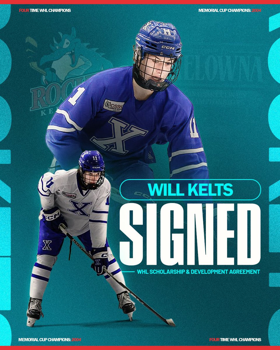 🚨 SIGNING ALERT 🚨

The Kelowna Rockets have signed Will Kelts to a WHL Scholarship and Development Agreement. Kelts was selected 20th overall by the Rockets in the 2025 WHL Prospects Draft. 📝

Welcome to Kelowna, Will! 🚀

READ MORE &gt;&gt;  chl.ca/whl-rockets/ar…

#FutureRocket |