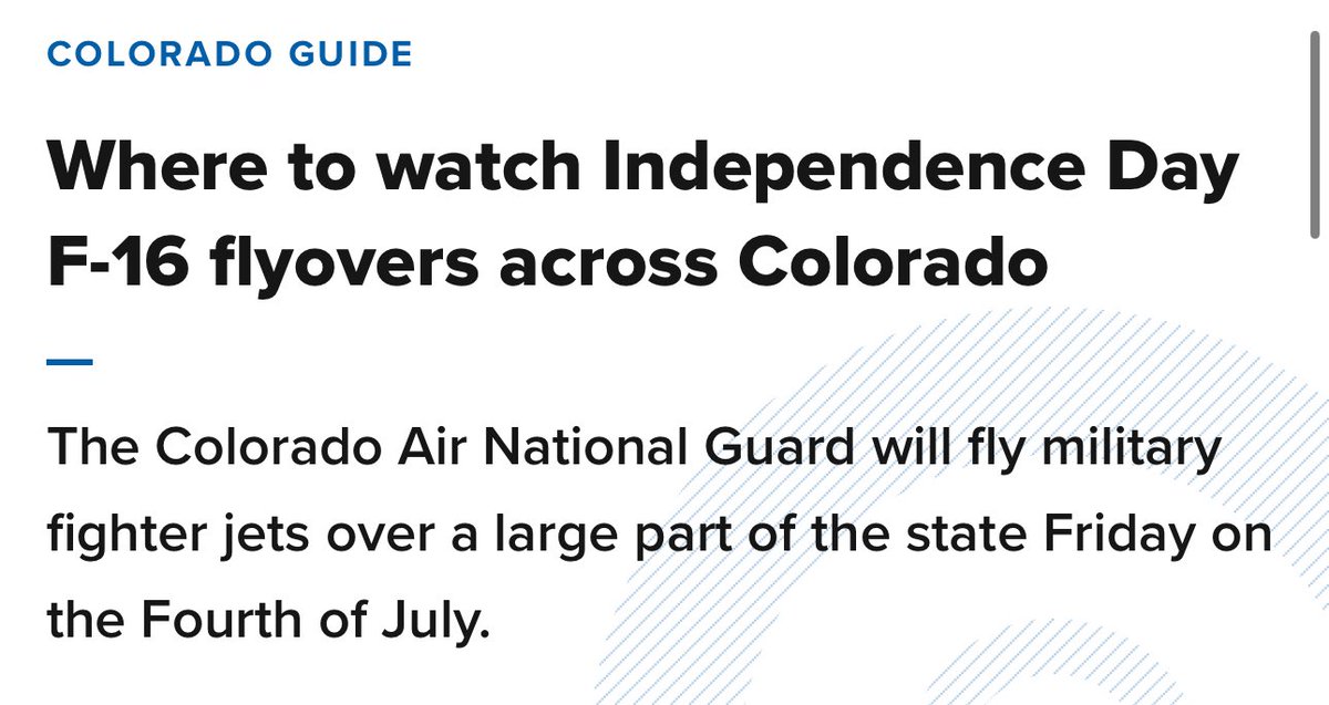 Be on the look out this Friday on Fourth of July or you could drive to Wellington.  

Source: 9news.com/article/life/s…