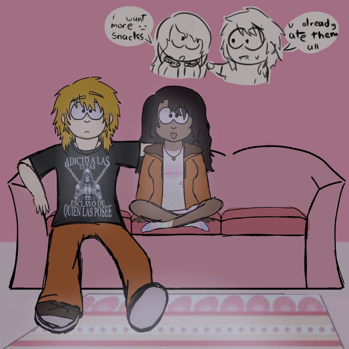 mydearestkenny's tweet photo. #kenrie — #sugarrot   :  was thinking of just drawing the scenery but i received this drawing from may (it took days to send) and i didn't want to leave it   ..  i'm not going to draw until next year

i tried to use all of kenny's piercings hc oomfs gave me qq https://t.co/g7oU0gFmIi