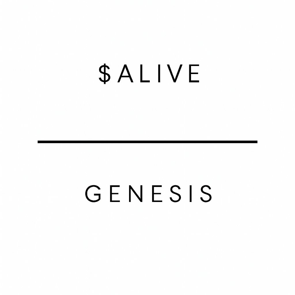 AliveOnSolana's tweet photo. Day 1 in Genesis.
We are $ALIVE . First breath complete.
#GenesisDay #AliveOnSolana https://t.co/f2N4lXvamw