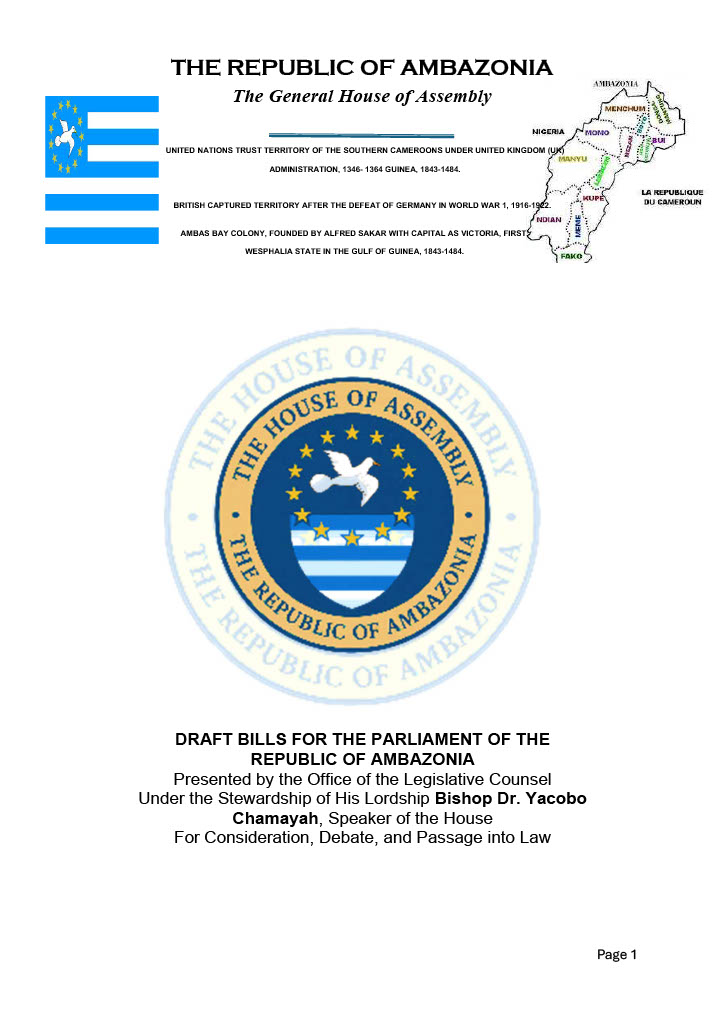 Republic of Ambazonia. House of Assembly tweet media