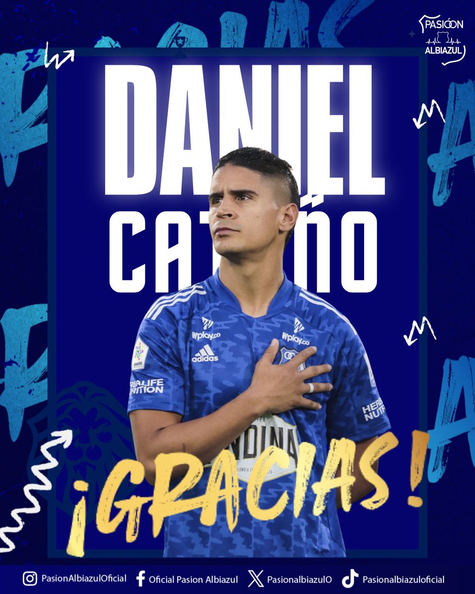 Ⓜ️¡BAJA CONFIRMADA!🚨
Luego de 3 años conquistando a la hinchada embajadora con sus goles y asistencias, el 10 dice adiós con tres títulos para sumar un nuevo reto en su extensa carrera llegando a uno de los históricos del continente.
Nota completa aquí: pasionalbiazul.com/daniel-catano-…