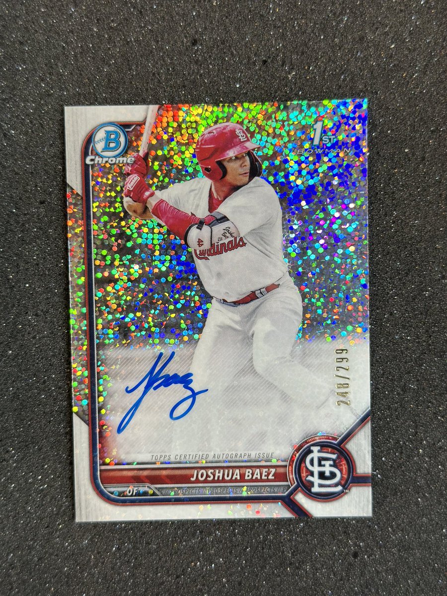 WHuff0626's tweet image. Joshua Baez 2022 Bowman Autos - FS
Prices:
Purple /250 - $80
Speckle /299 - $45
Refractor /499 - $40
Sapphire - $40
Shipping: Add $5 BMWT