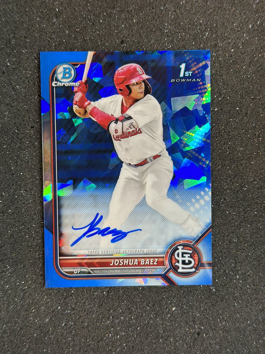 WHuff0626's tweet image. Joshua Baez 2022 Bowman Autos - FS
Prices:
Purple /250 - $80
Speckle /299 - $45
Refractor /499 - $40
Sapphire - $40
Shipping: Add $5 BMWT