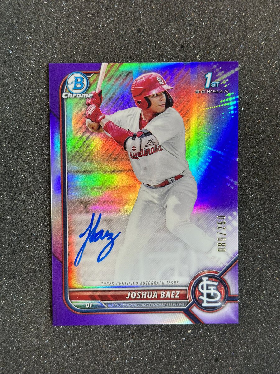 WHuff0626's tweet image. Joshua Baez 2022 Bowman Autos - FS
Prices:
Purple /250 - $80
Speckle /299 - $45
Refractor /499 - $40
Sapphire - $40
Shipping: Add $5 BMWT