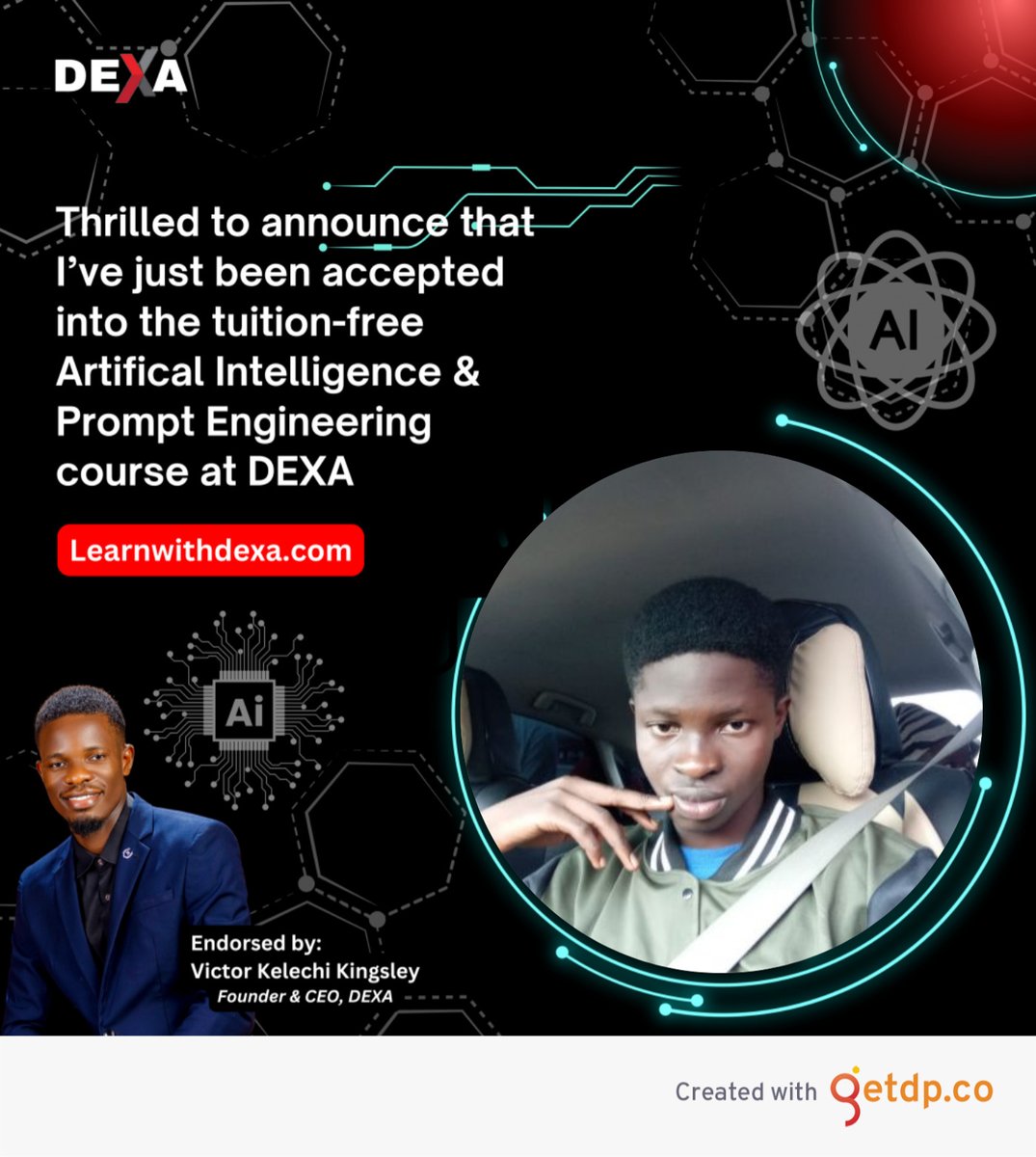 hellodamilare's tweet photo. Day 52–57 of #100DaysOfCode
Just got into DEXA’s Tuition-Free Gen AI &amp; Prompt Engineering program! 🤖
In 3 weeks, I’ll be a certified Gen AI Specialist!
Also started Module 2 of the Aspire Leaders Program 
#LearnwithDEXA #GenAI #100DaysOfCode #PromptEngineering https://t.co/lWwGMdTJhp