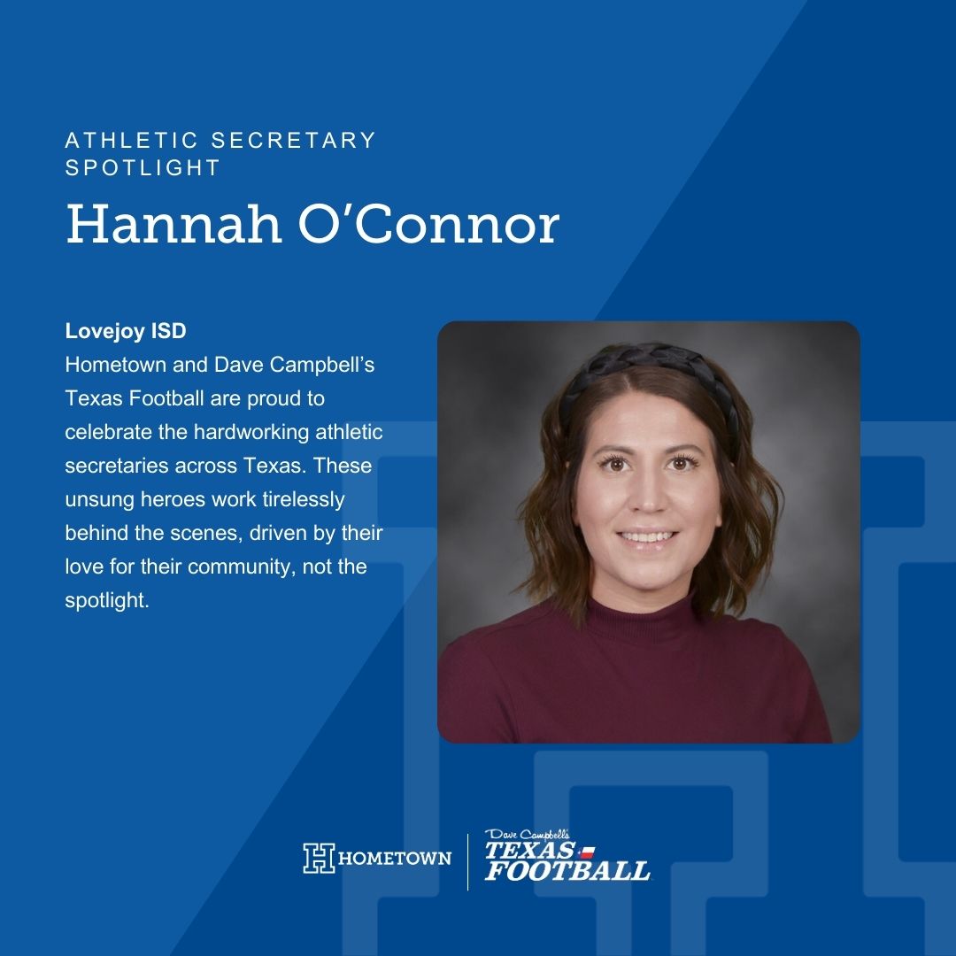 Dave Campbell's Texas Football — TexasFootball.com (@dctf) on Twitter photo Hannah O’Connor of Lovejoy ISD is up for the <a href="/HomeTownTix/">Hometown</a> Athletic Secretary Spotlight Award Winner of the Year! VOTE NOW!!
Voting = unlimited until July 14th
VOTE: texasfootball.com/athletic-secre…
<a href="/lovejoyisd1/">Lovejoy ISD</a> <a href="/Lovejoy_HS/">Lovejoy High School</a> <a href="/HerremaKyle/">Kyle Herrema</a> Hannah O’Connor of Lovejoy ISD is up for the <a href="/HomeTownTix/">Hometown</a> Athletic Secretary Spotlight Award Winner of the Year! VOTE NOW!!
Voting = unlimited until July 14th
VOTE: texasfootball.com/athletic-secre…
<a href="/lovejoyisd1/">Lovejoy ISD</a> <a href="/Lovejoy_HS/">Lovejoy High School</a> <a href="/HerremaKyle/">Kyle Herrema</a>