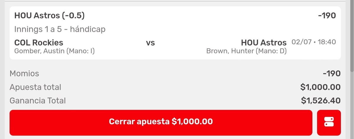 tipster_james's tweet photo. Segunda apuesta fuerte del día. #AstrosvsRockies , Houston muy superior a Rockies como equipo, en el abridor y a la ofensiva. Vamos con HOUSTON gana a 5 entradas.  @MLB #FREEPICK #tipster_james https://t.co/mnVtT9UvwE