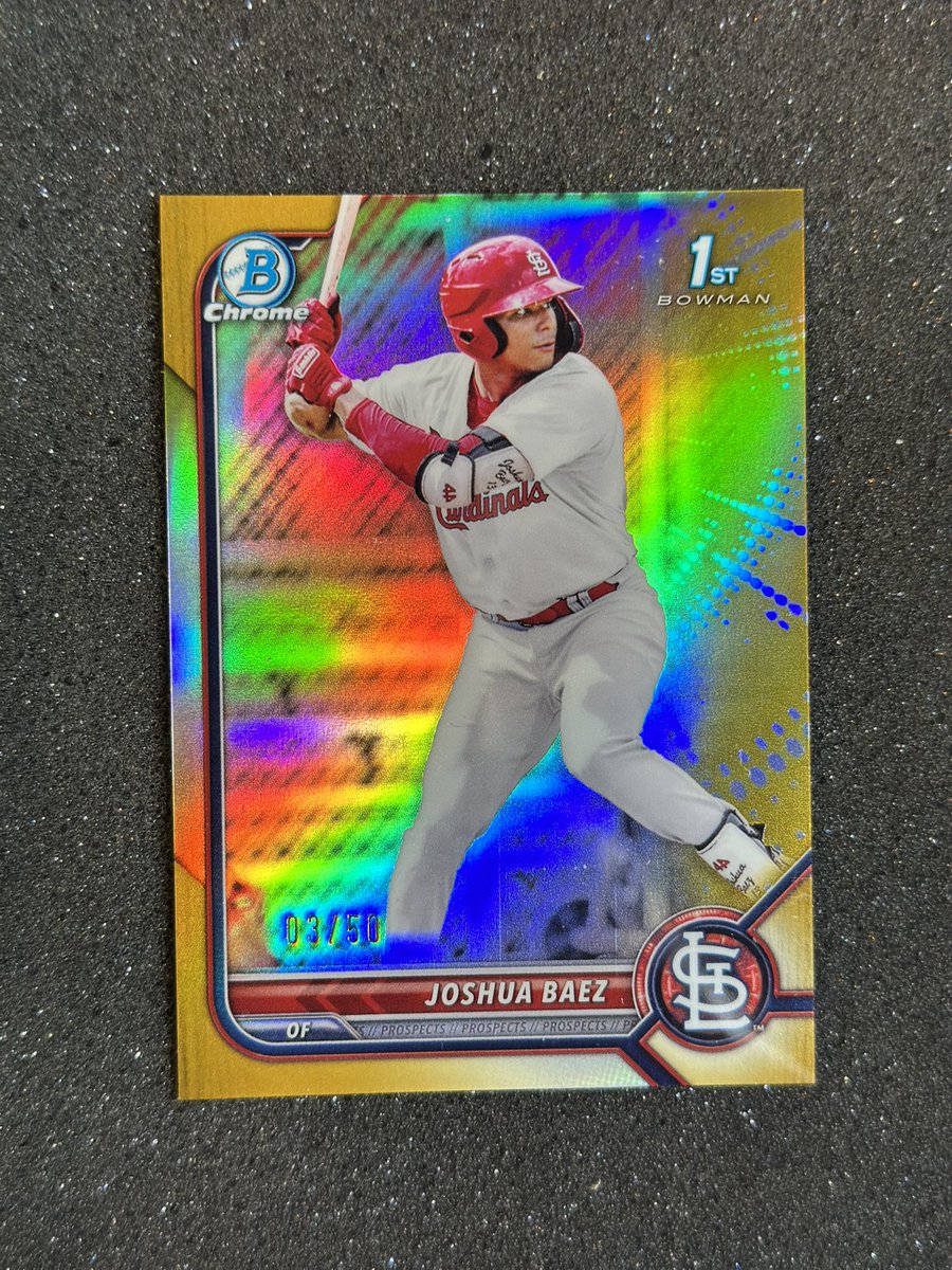 WHuff0626's tweet image. Joshua Baez 2022 Bowman Autos - FS
Prices:
Gold Mega /50 - $25
Gold Shimmer /50 - $25
True Gold /50 - $40
Die Cut /49 - $40
Shipping: Add $5 BMWT