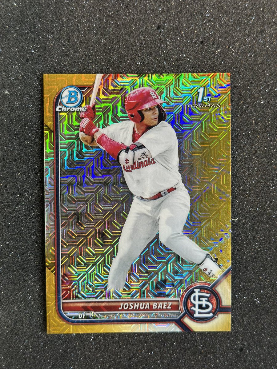 WHuff0626's tweet image. Joshua Baez 2022 Bowman Autos - FS
Prices:
Gold Mega /50 - $25
Gold Shimmer /50 - $25
True Gold /50 - $40
Die Cut /49 - $40
Shipping: Add $5 BMWT