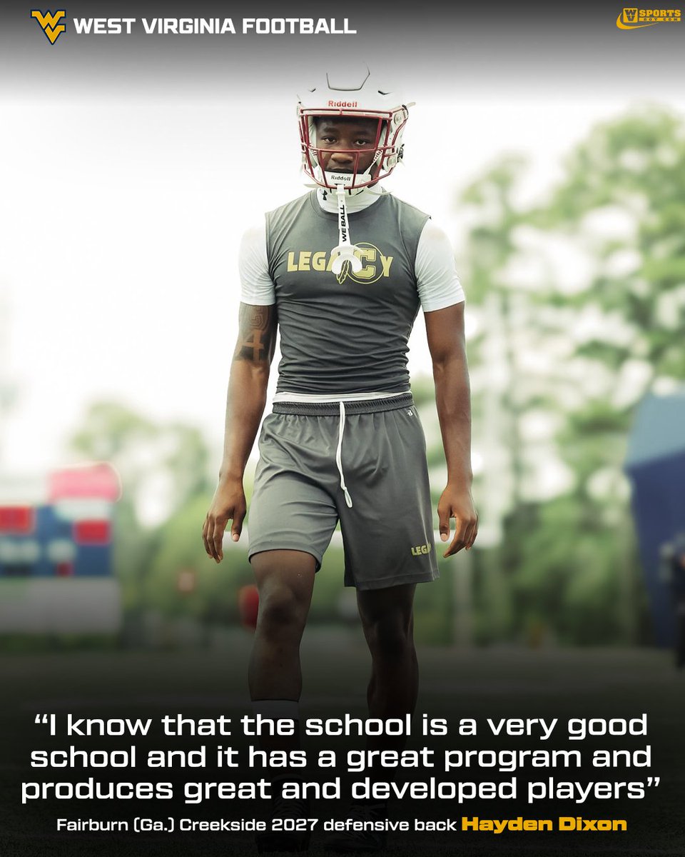 2027 DB Hayden Dixon talks #WVU offer and his goal to find a program that’ll develop his game.  #HailWV 

Interview 👉 gowvu.us/loj