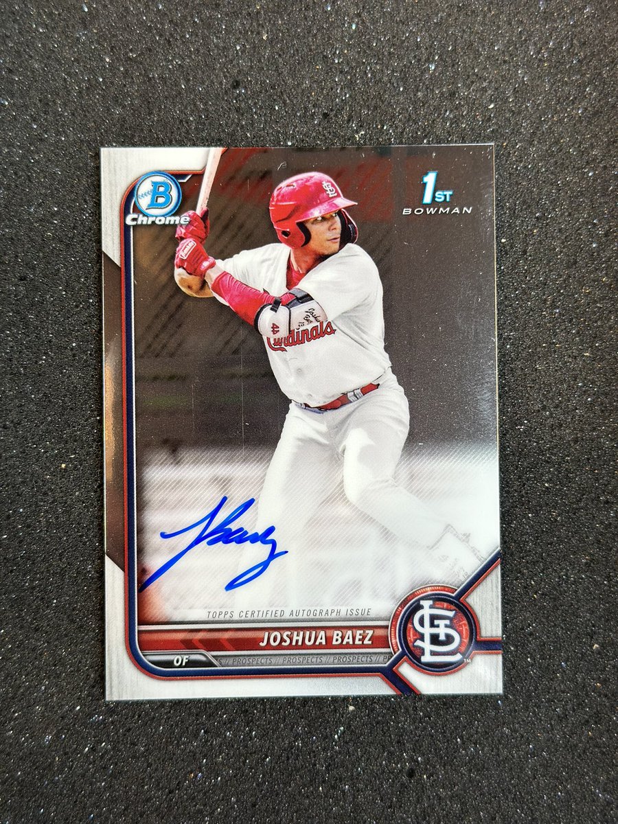 WHuff0626's tweet image. Joshua Baez 2022 Bowman - FS
Prices:
Aqua Sapphire /55 - $25
Orange Sapphire /50 - $30
Purple Sapphire /25 - $40
Base Auto - $25
Shipping: Add $5 BMWT
