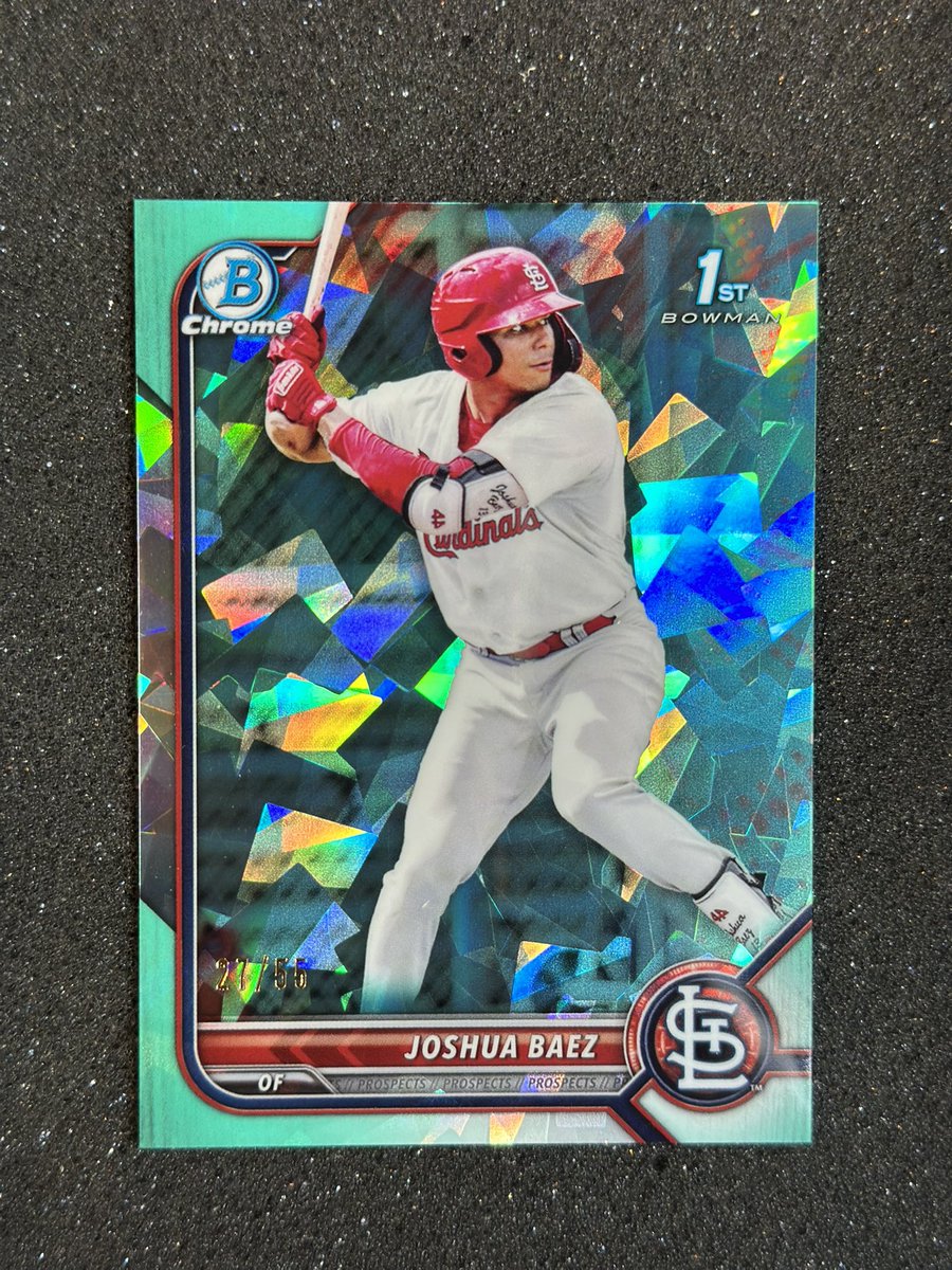 WHuff0626's tweet image. Joshua Baez 2022 Bowman - FS
Prices:
Aqua Sapphire /55 - $25
Orange Sapphire /50 - $30
Purple Sapphire /25 - $40
Base Auto - $25
Shipping: Add $5 BMWT