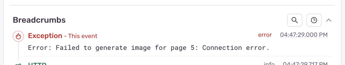 reiling58481's tweet photo. @getsentry for the win!

Logged an error in supabase edge functions with network connection timeout -> Added retry logic to retry failed requests.

Problem solved ✅ https://t.co/7SctVEHQZ6