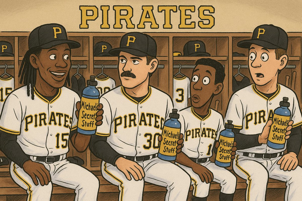 AubreyMerki's tweet photo. The @Pirates locker room right now. 

#raisethejollyroger #spacejam https://t.co/GngwNlDGTr