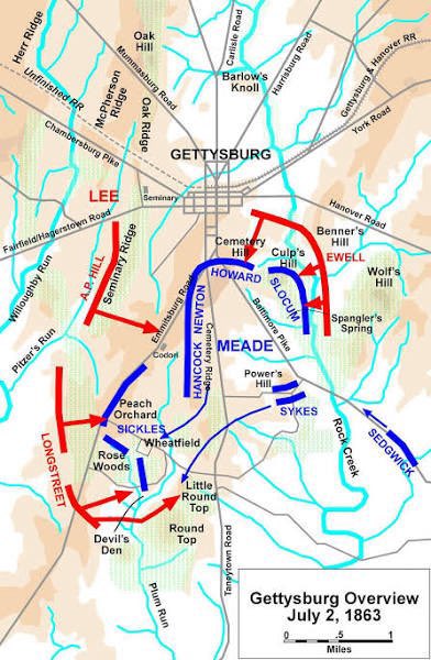 On July 2, 1863, From Little Round Top to Culp’s Hill, Devil’s Den, the Wheatfield, Lee’s army will try to break Meade’s fishhook line,

#Gettysbueg162