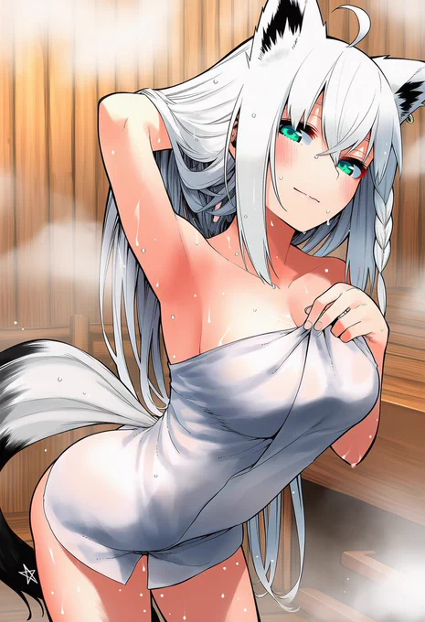 サウナ室 白上フブキ