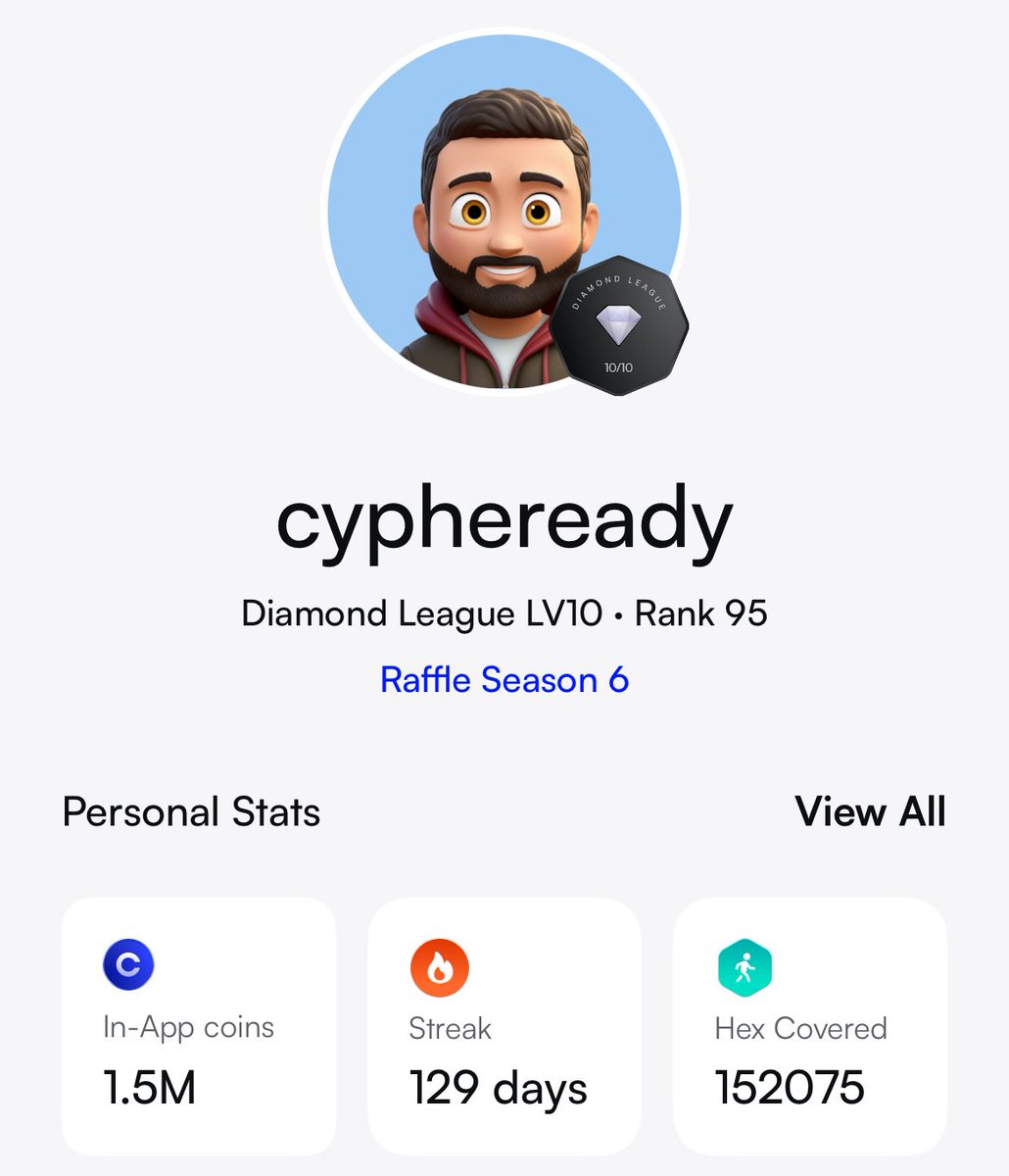 mvcicco's tweet image. Even if this is momentary, I’ve been gunning for top 100 since day one and within 5 months I got there. This app is keeping me in the best shape ever and I’m earning crypto doing it. Sign up with my QR Code or use my”cypheready” when downloading the @silencioNetwork app from your…
